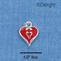 C1036 - Heart - Red Fancy - Silver Charm