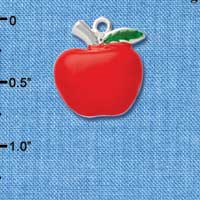 C1044* - Apple - Fat - Silver Charm (Left or Right)