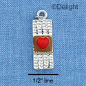 C1054 - Bandaid - Heart Red - Silver Charm
