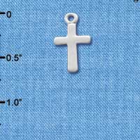 C1061+ - Cross - Plain - Silver Charm