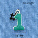 C1081 - #1 - Teal - Silver Charm