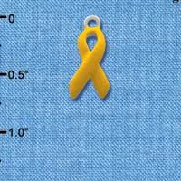 C1100 - Ribbon - Yellow - Silver Charm Mini