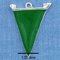 C1101 - Pennant - Green - Silver Charm