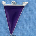 C1104 - Pennant - Purple - Silver Charm