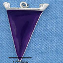 C1104 - Pennant - Purple - Silver Charm