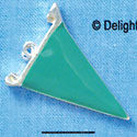 C1107 - Pennant - Teal - Silver Charm