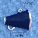 C1112* - Megaphone - Blue - Silver Charm (Left or Right)