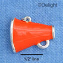 C1116* - Megaphone - Orange - Silver Charm (Left or Right)