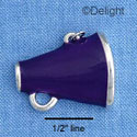 C1117* - Megaphone - Purple - Silver Charm (Left or Right)