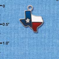 C1123 - Texas - Lone Star Glass - Silver Charm