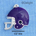 C1130* - Football Helmet - Purple - Silver Charm