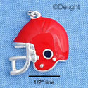 C1131* - Football Helmet - Red - Silver Charm