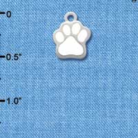 C1147 - Small White Paw - Silver Charm