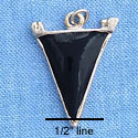 C1150 - Pennant - Black - Silver Charm Mini