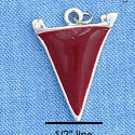 C1154 - Pennant - Maroon - Silver Charm Mini