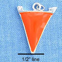C1155 - Pennant - Orange - Silver Charm Mini