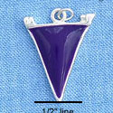 C1156 - Pennant - Purple - Silver Charm Mini