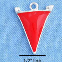 C1157 - Pennant - Red - Silver Charm Mini