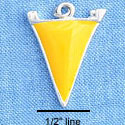 C1161 - Pennant - Yellow - Silver Charm Mini