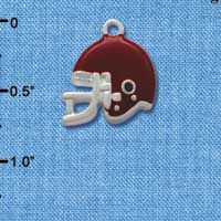 C1180* - Football Helmet - Maroon - Silver Charm