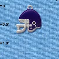 C1182* - Football Helmet - Purple - Silver Charm