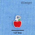 C1234 - Apple - Flat - Silver Charm Mini