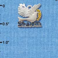 C1239 - Shalom - Dove - Silver Charm