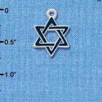 C1243 - Star Of David - Blue - Silver Charm