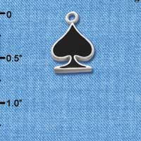 C1251 - Card Suit - Spade - Silver Charm