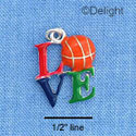 C1265 - Love - Color Basketball - Silver Charm