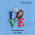 C1266 - Love - Color Football - Silver Charm