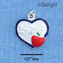 C1268 - Slate - Heart 1+2 - Silver Charm