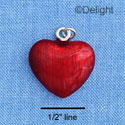 C1270 - Heart - Red - Silver Charm