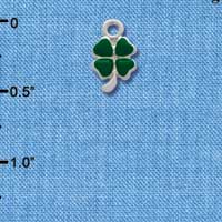 C1304* - Clover - Heart - Silver Charm Mini (Left or Right)