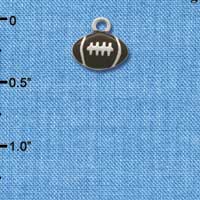 C1310 - Mini Enamel Football - Silver Charm