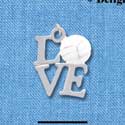 C1316 - Love - Silver Volleyball - Silver Charm