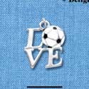 C1317 - Love - Silver Soccerball - Silver Charm