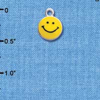 C1418 - Smiley Face - - Silver Charm Mini