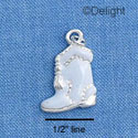 C1425* - Drill Team Boot - White - Silver Charm