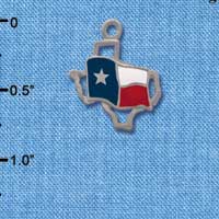 C1434 - Texas - Outline Flag - Silver Charm