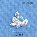 C1443* - Angel - Flying Blue - Silver Charm (Left or Right)