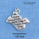 C1449* - Dove - Love Faith Hope - Silver Charm