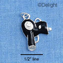 C1452 - Hair Dryer - Black - Silver Charm