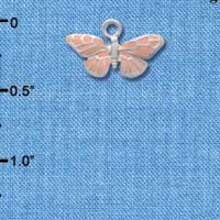 C1504 - Butterfly - Monarch Pink - Silver Charm