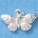 C1505 - Butterfly - Purple Pastel Silver Char