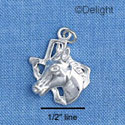 C1651 - Horse Head - Texas Outline - Silver Charm