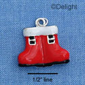 C1678 - Santa's Boots - - Silver Charm