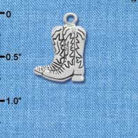 C1721* - Boot - Pair - Silver Charm