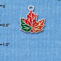 C1786 - Leaf - Orange - Silver Charm