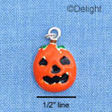 C1797 - Jack O'Lantern - Black - Silver Charm